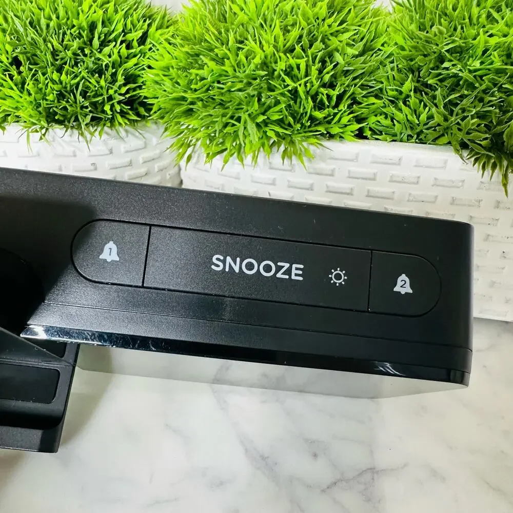 Capello Power Stand Alarm Table Clock Black
